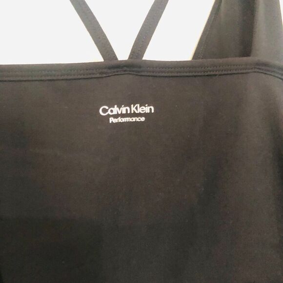 Calvin Klein Performance Women's Strappy-Back Active Romper Black Plus Size 3X - Picture 10 of 11